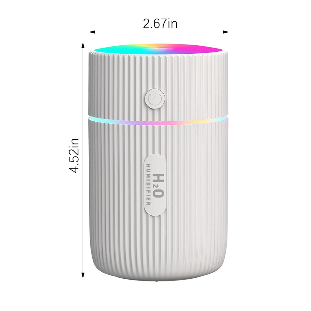 Máy phun sương Humidifier H2O để trong ô tô tạo ẩm cho không khí hoặc xông tinh dầu, có đèn nhiều màu