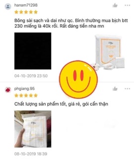 BÔNG TẨY TRANG COTTON 222 MIẾNG