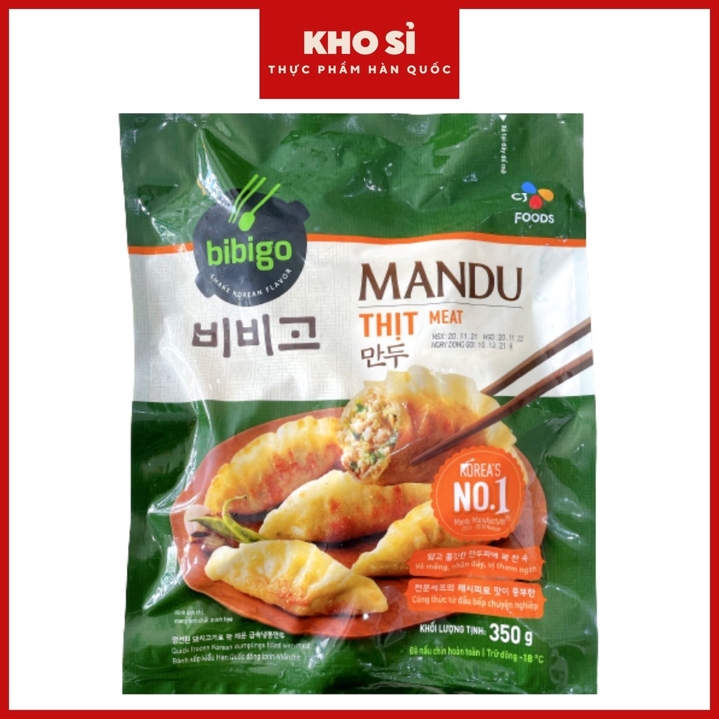 Sỉ 1 thùng (24 gói) Bánh xếp nhân thịt Bibigo 350g