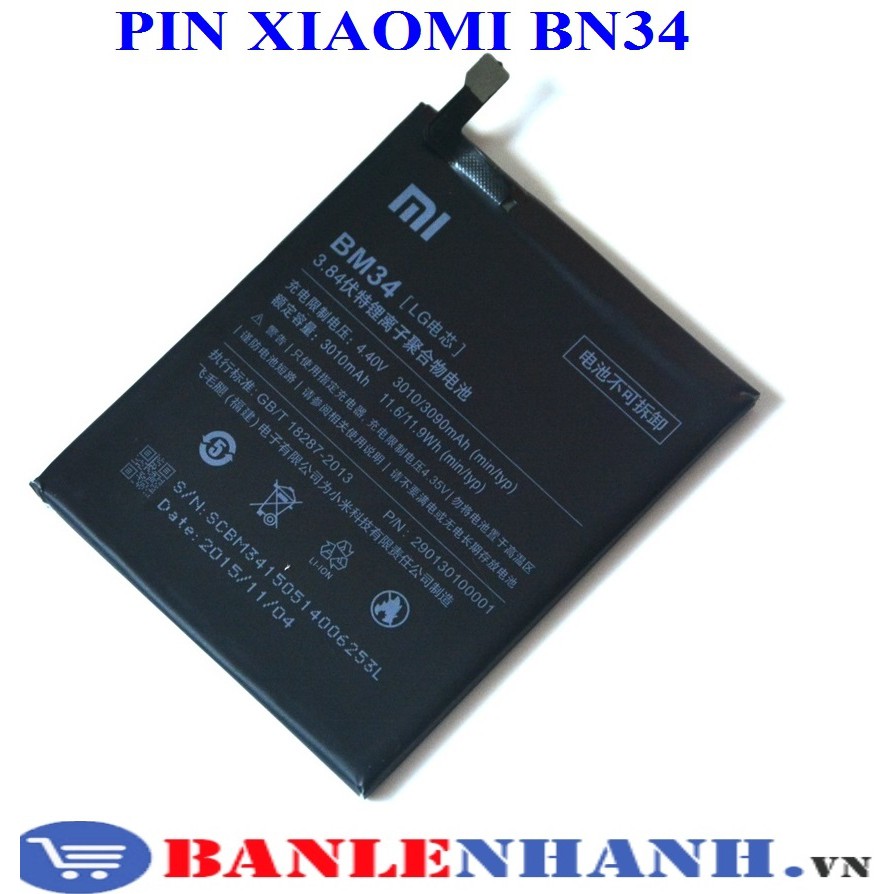 PIN XIAOMI BN34 REDMI 5A