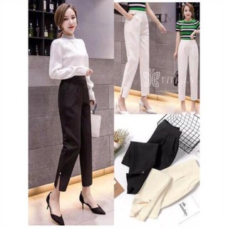 Quần Baggy Nữ Sẻ tà [Hot trend] Quần Âu Công Sở, Chất liệu Vitex Cao Cấp, Mặc Bao Chuẩn Dáng, Hàng VNXK