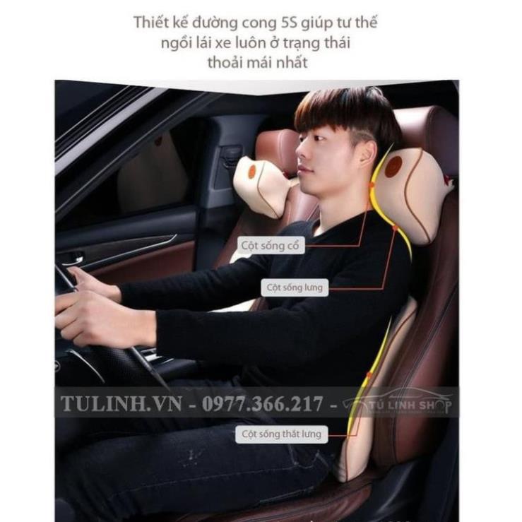 . ⚡️HÀNG CAO CẤP⚡️Gối tựa đầu cao cấp ô tô, chất liệu cao su non cực êm!