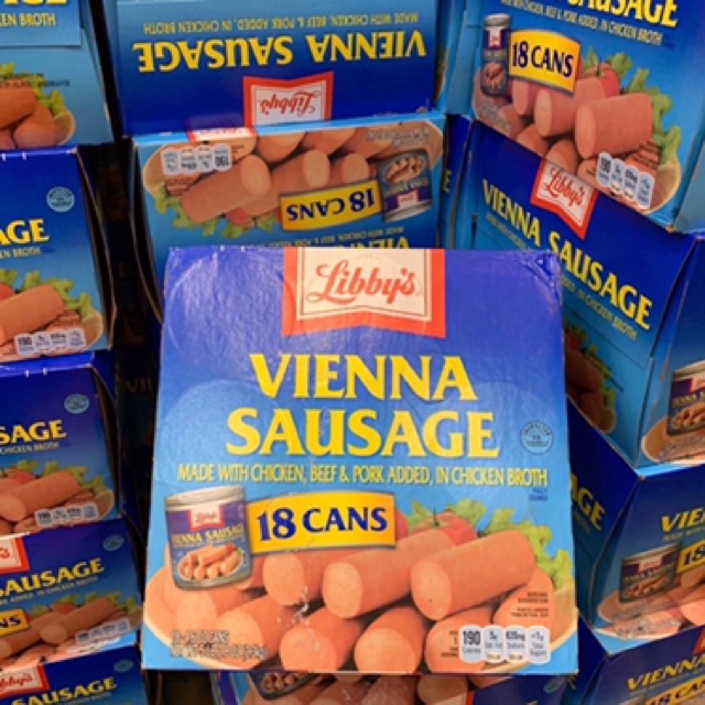 [HSD 09/07/2022] 🌭🥓XÚC XÍCH ĐÓNG HỘP LIBBYS VIENNA SAUSAGE của MỸ Thùng 18 Lon 2,3kg🍳🍔 💧Quy cách: 18 Lon/2.3kg