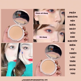 Phấn Khoáng Nén Kiểm Soát Dầu, Che Khuyết Điểm Tự Nhiên, Lâu Trôi Dupe Into You