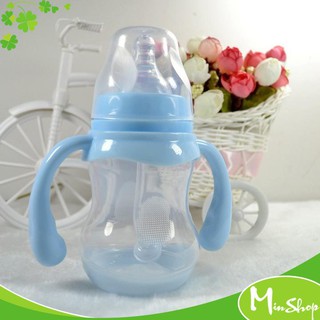 Bình Sữa Chống Sặc Babiboo Cổ Rộng Có Quai Cầm Loại 180ml - Hình Thật