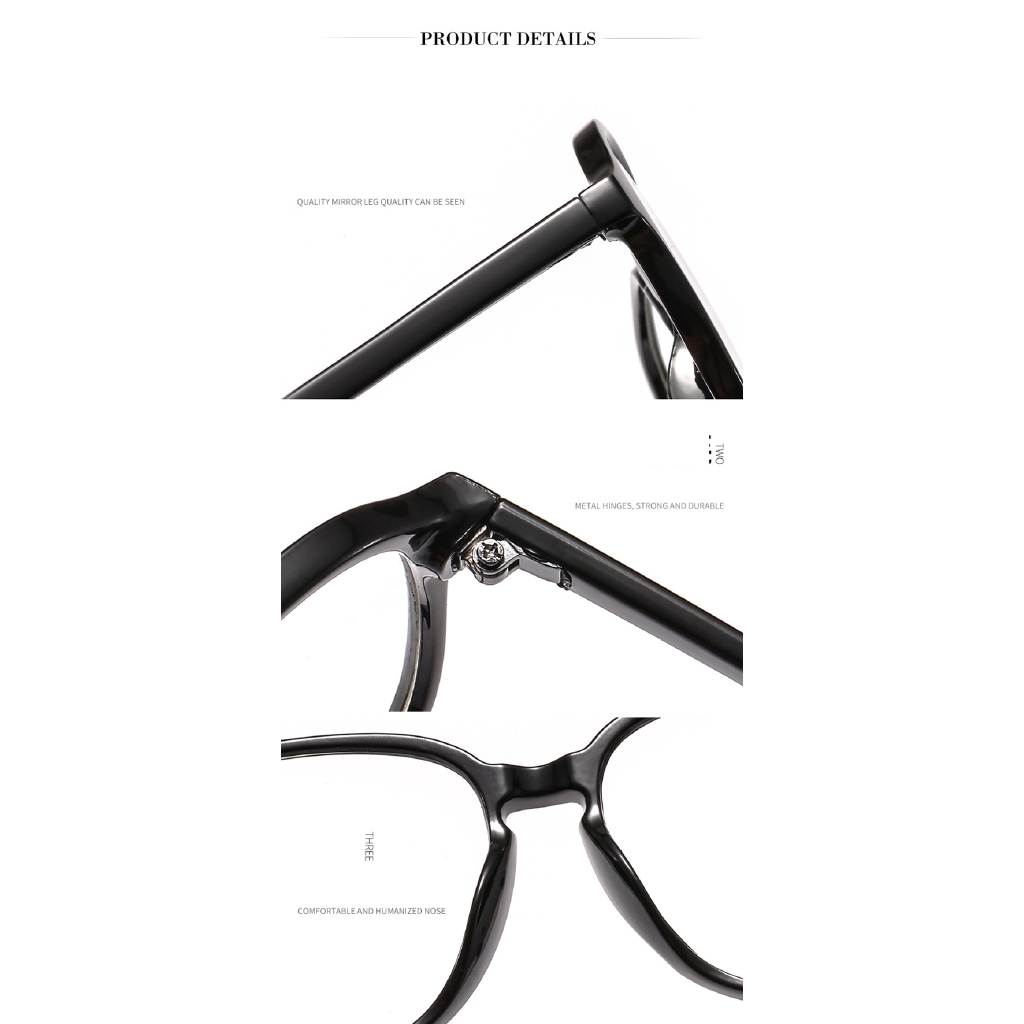 【HENGHA】【Myopia Eyeglasses】Minus 0°~-400° Eyeglasses Korean Fashion Candy Color Oval Frame Eyeglasses Women/Men Kính cận