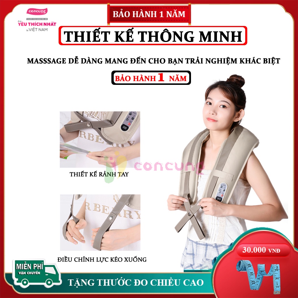 Máy massage,  đai massage giúp trị đau nhức mỏi vai, lưng, cổ nhanh chóng an toàn hiệu quả cao Bảo hành 2 năm