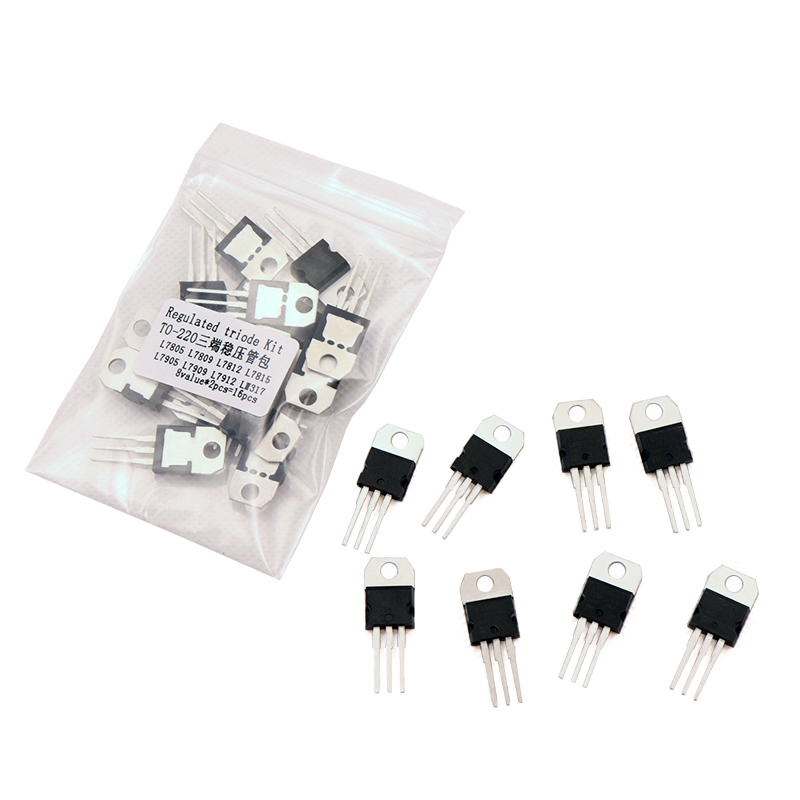 Bộ 16 Linh Kiện Bán Dẫn 7805 7809 7812 7815 7905 7912 7915 Lm317T To-220
