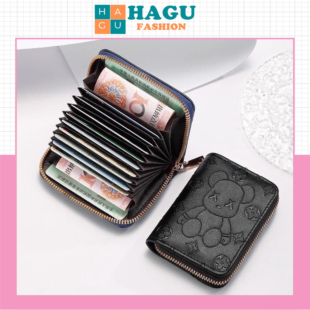 Ví Ngắn Nữ Cầm tay Đựng thẻ Khóa kéo Bear Rich cute 569 kiểu dáng dễ thương phong cách Hàn Quốc