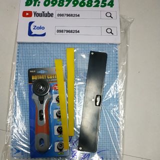 Bộ cắt thun ( bảng+dao+thước điều chỉnh)