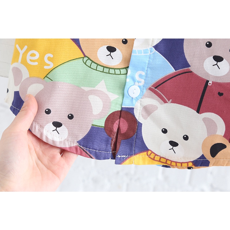 Bộ Trang Phục 2 Món Gồm Áo Thun Tay Ngắn Và Quần short Họa Tiết Hoạt Hình Dễ Thương Cho Bé Trai 0-4 Tuổi