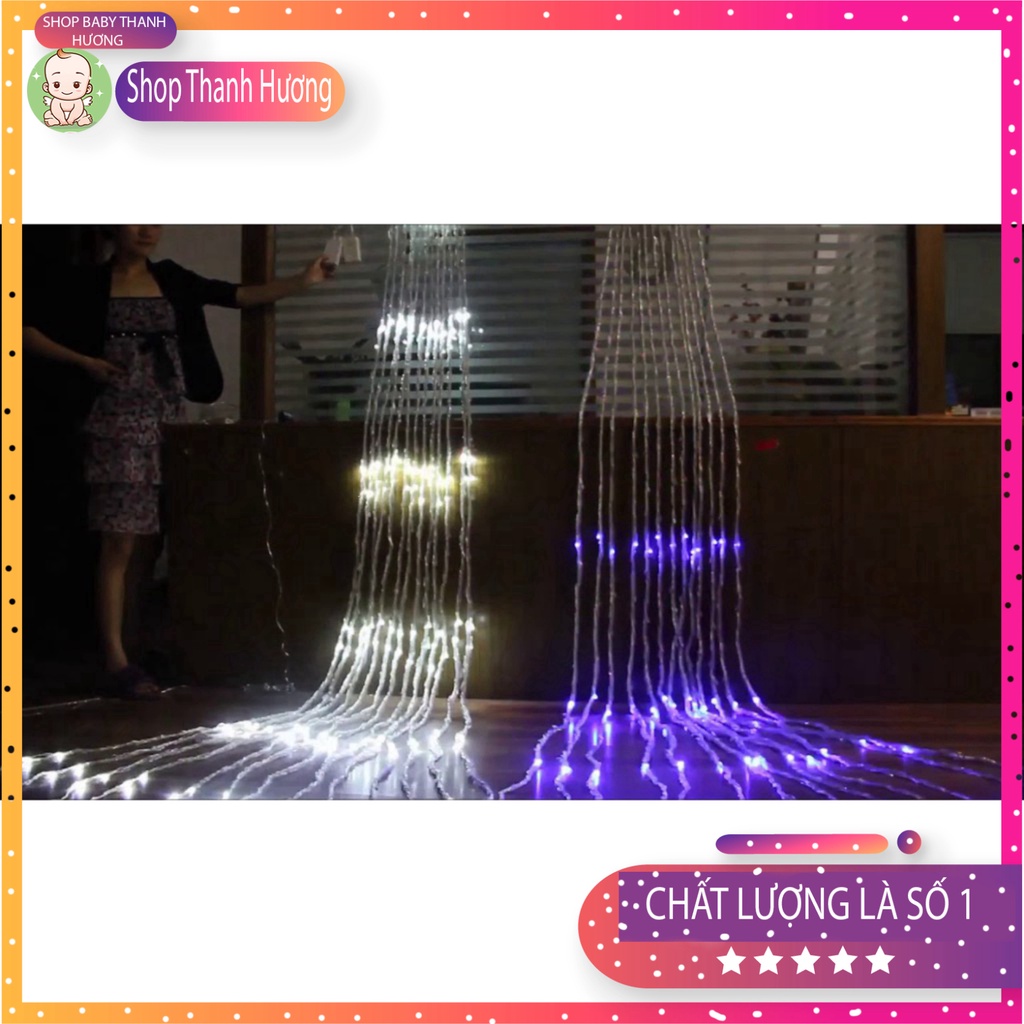 Bộ Đèn Led Thả Rèm Mưa Rơi/ Thác Nước - Đèn Nháy Thả Mành, Trang Trí Cây Đẹp Lung Linh Shop baby Thanh Hương