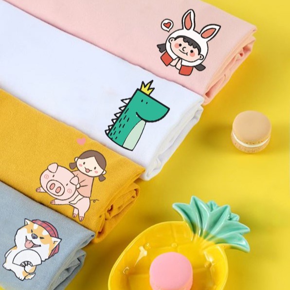 [Hàng Xịn, Giá Tốt] Áo Phông Thun Nữ Tay Ngắn Icon Họa Tiết Hươu Cao Cổ  Hàn Quốc - Unisex - Cotton - Mã AT026