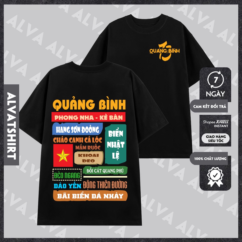 Áo thun các tỉnh miền Trung Việt Nam Oversize Unisex độc quyền tại Alva