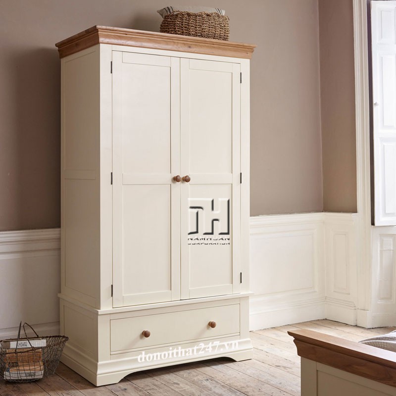 Tủ Ao Gỗ Sồi French Sơn Mau Trắng Kết Hợp Mau Tự Nhien Shopee Việt Nam