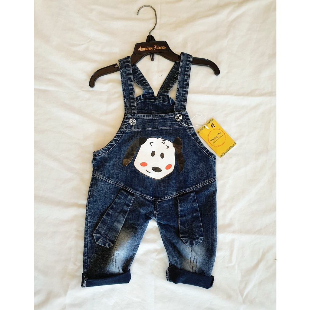 Yếm jeans con vật ngộ nghĩnh cho bé sơ sinh từ 8-12kg chất jeans mỏng nhẹ mát