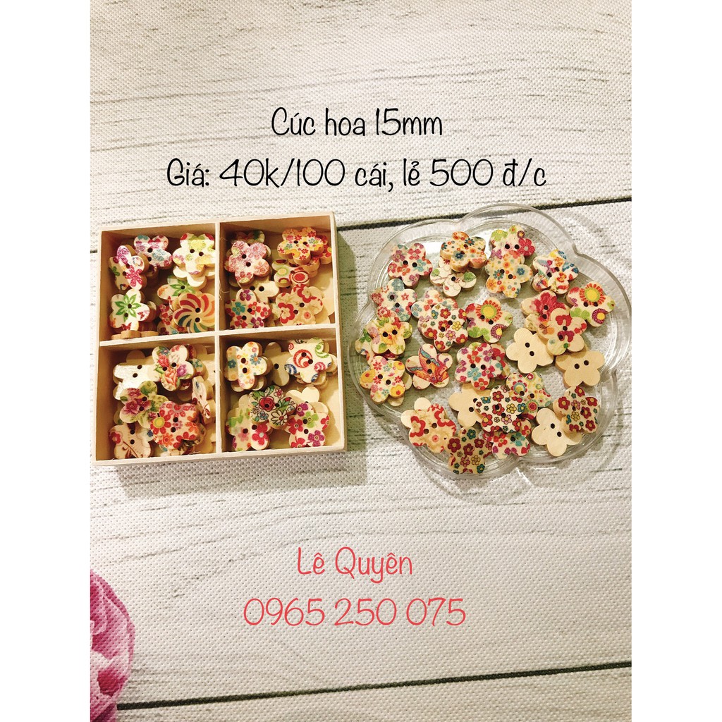 Cúc gỗ hoa túi 100 cái loại đẹp