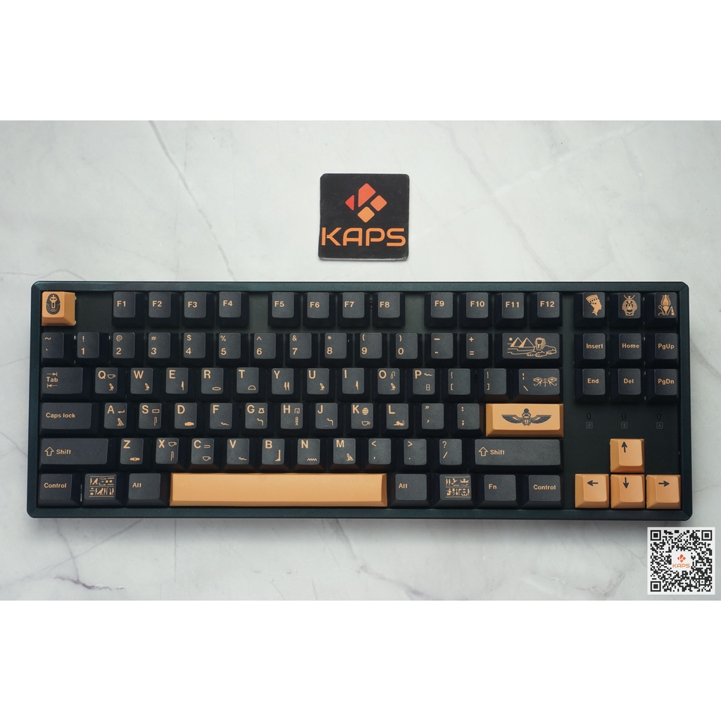 Keycap GMK Pharaoh Clone - profile CHERRY - keycap PBT - Dyesub - 129 nút cho bàn phím cơ Leopold, IKBC, Edra, RK, Dareu