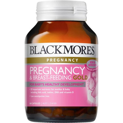 [Nhập khẩu chính hãng] Blackmores Pregnancy &amp; Breast Feeding Gold - Vitamin, khoáng chất cho phụ nữ mang thai, blackmore