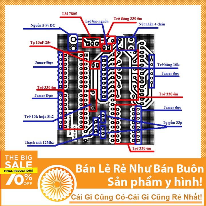 Vi Điều Khiển AT89S52 24PU - DIP40 Đã Nạp Code CUBE 555