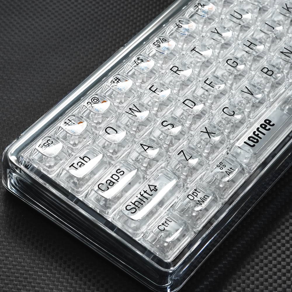 Bàn phím cơ Bluetooth Lofree trong suốt 1% Ice