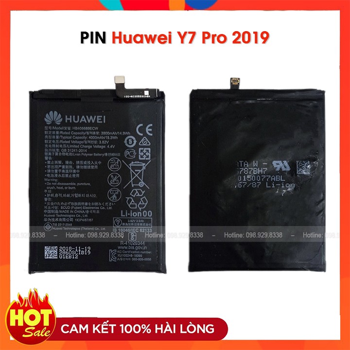 Pin điện thoại Huawei Y7 Pro 2019 Zin Bóc Máy