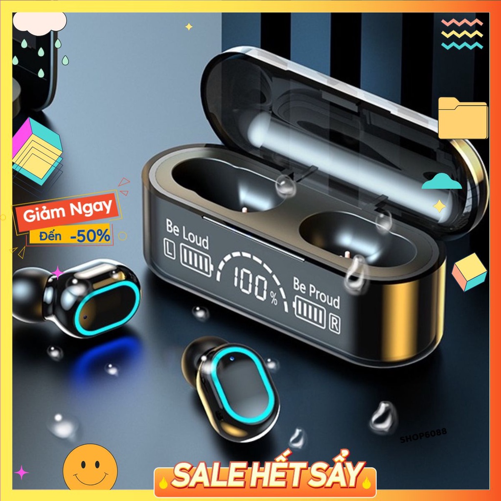 Tai nghe bluetooth không dây V5.2 F11 cao cấp, cảm ứng, hỗ trợ đàm thoại, nghe nhạc, siêu nhỏ, siêu gọn bảo hành 1 đổi 1