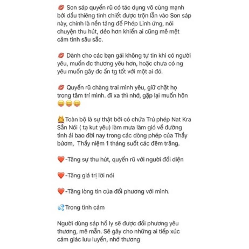 Combo nước hoa t.ì.n.h d.u.y.ê.n + son ăn nói may mắn chuẩn thái