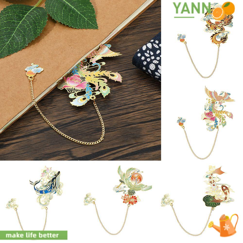 Thẻ Đánh Dấu Sách Bằng Đồng Thau Phong Cách Trung Hoa Cổ Điển 1 Cái