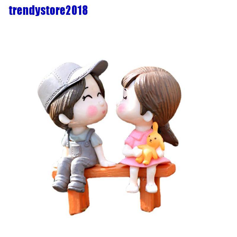 Set 2 tượng cặp đôi ngọt ngào trang trí sân vườn