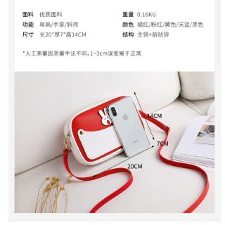 Túi đeo chéo tag thỏ dễ thương