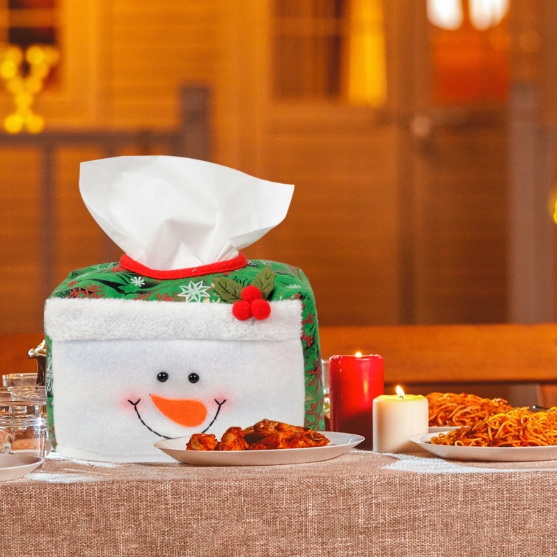 Hộp Đựng Khăn Giấy Hình Ông Già Noel Giáng Sinh Sáng Tạo Kèm Vỏ Bọc Khăn Giấy Vệ Sinh Trang Trí Nhà Tắm