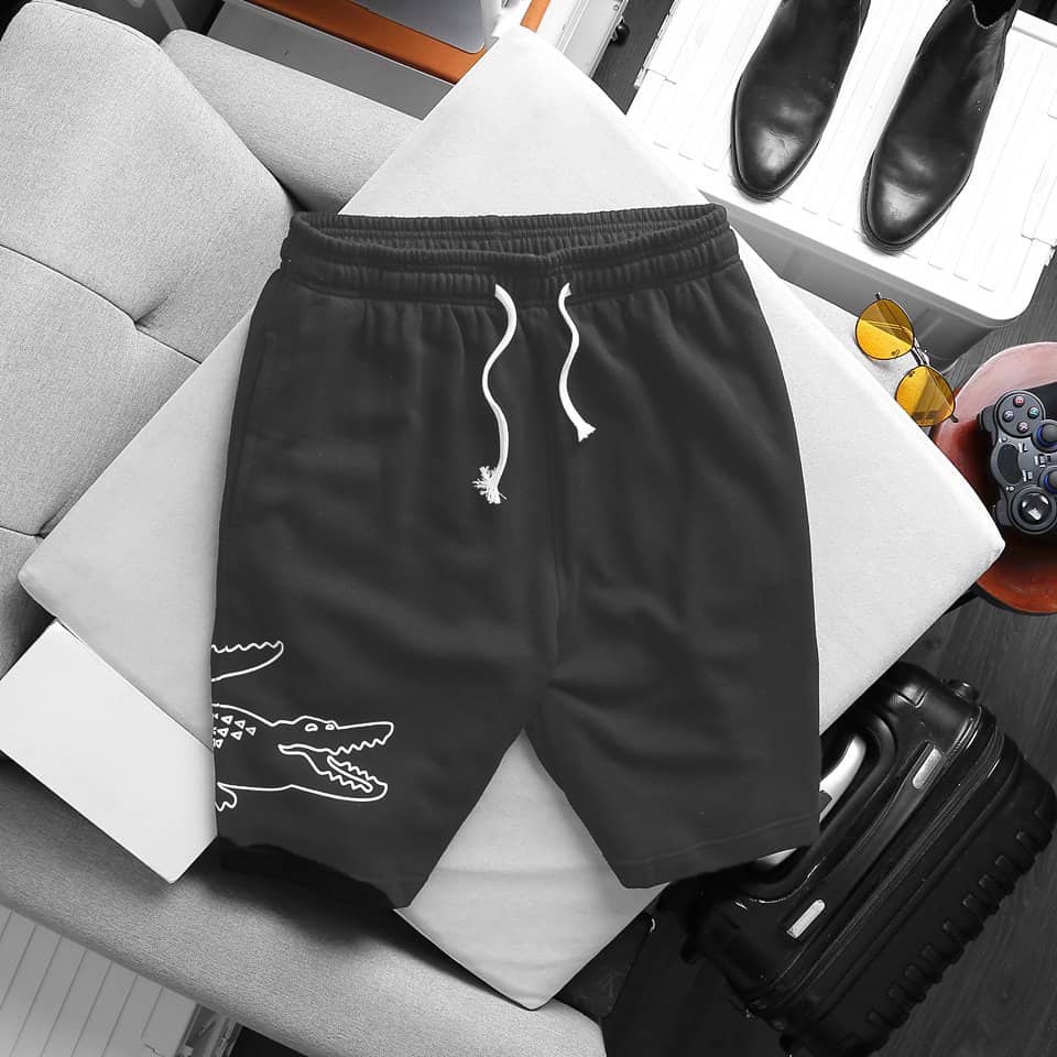 Quần short thun nam bigsize (90 - 140kg) - cá sấu vải poly big size