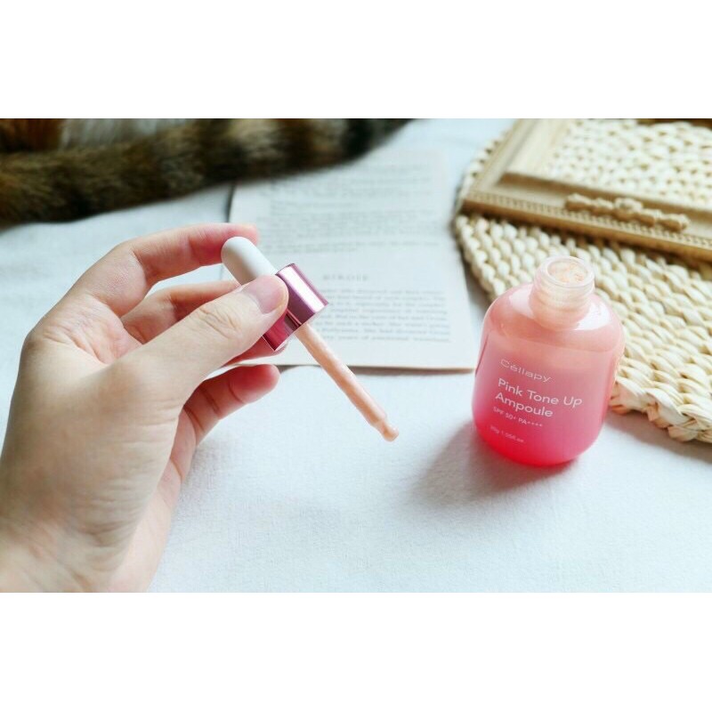 (Có bill chuẩn) ( Mẫu Mơi) SERUM DƯỠNG TRẮNG HỒNG NÂNG TONE CELLAPY PINK TONE UP AMPOULE 30ML