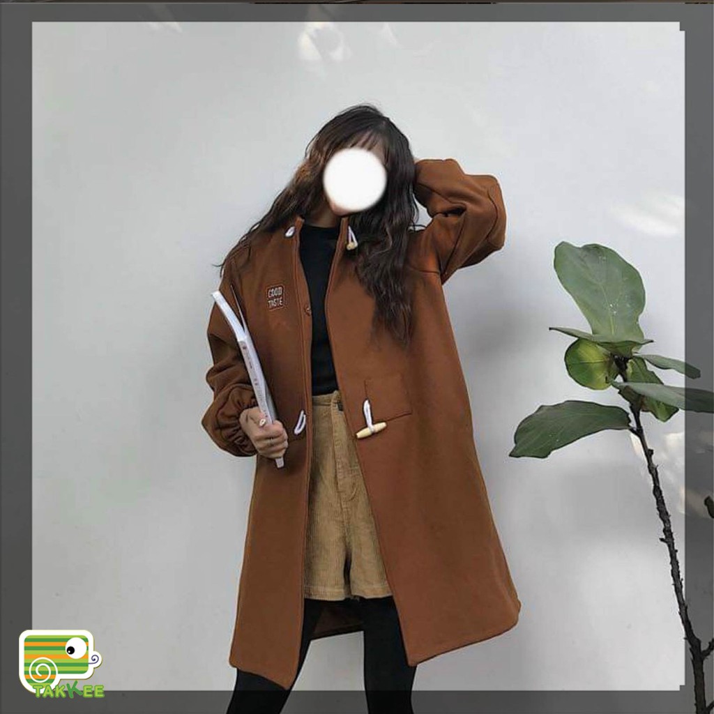 Áo Dạ Dàng Dài Nữ Phong Cách Ullzang Trẻ Trung Màu Nâu Tây Siêu Sang Chảnh