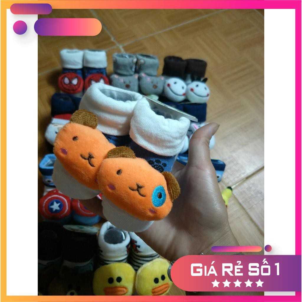 [ SIÊU KHUYẾN MẠI ] Combo 3 đôi tất 3D hình thú cho bé từ sơ sinh 0 -18 tháng