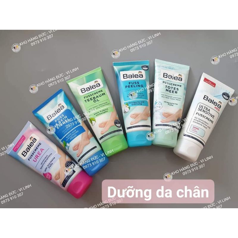 (Bill Đức+ video) Kem dưỡng da chân, tẩy da chết Balea 100ml