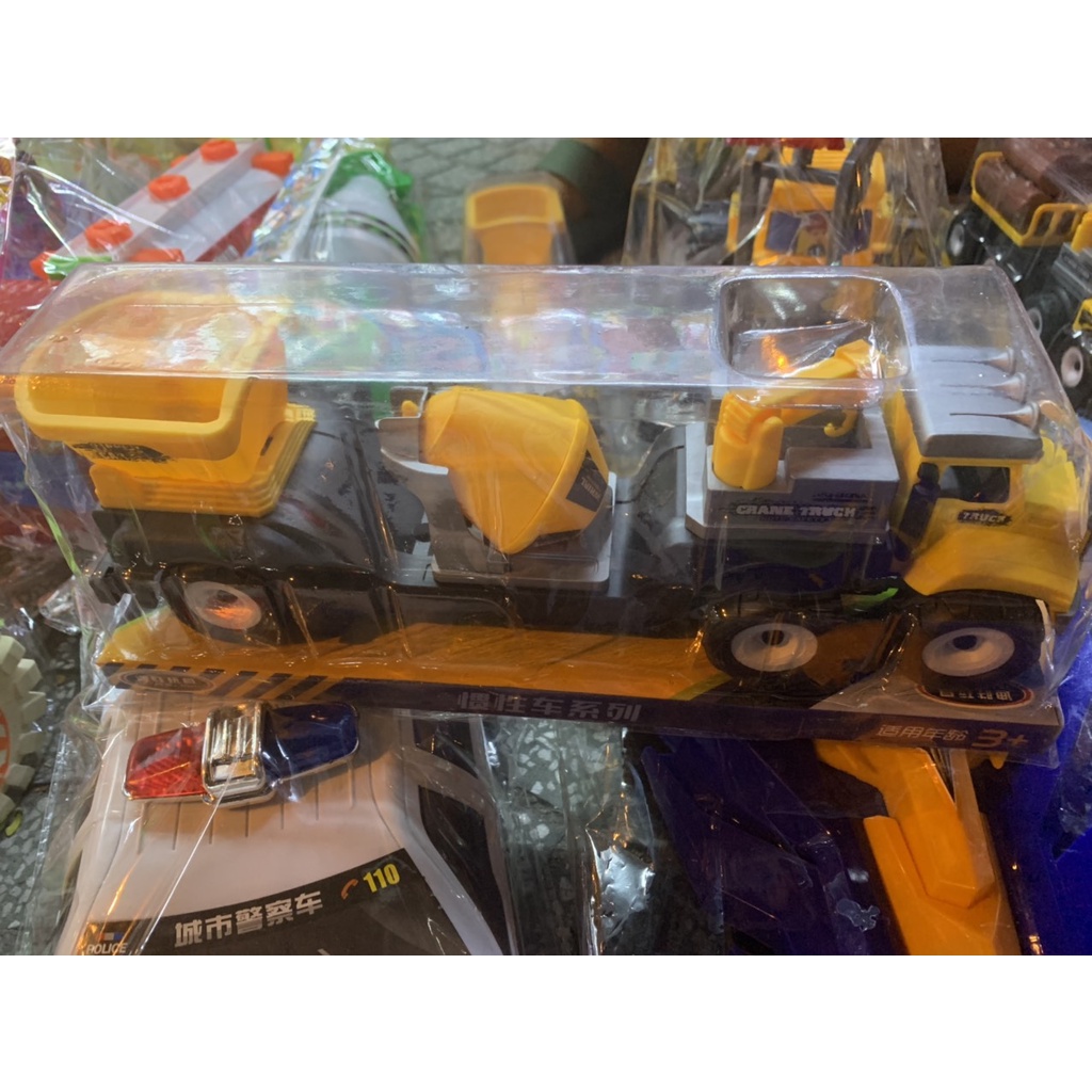 Bộ đồ chơi xe công trình cho bé(hình thật)