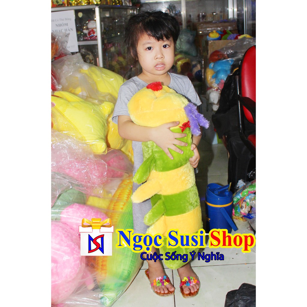 GỐI ÔM CON SÂU SIZE 70CM DÀI 60CM ÔM NGỦ - GẤU BÔNG HÌNH CON SÂU
