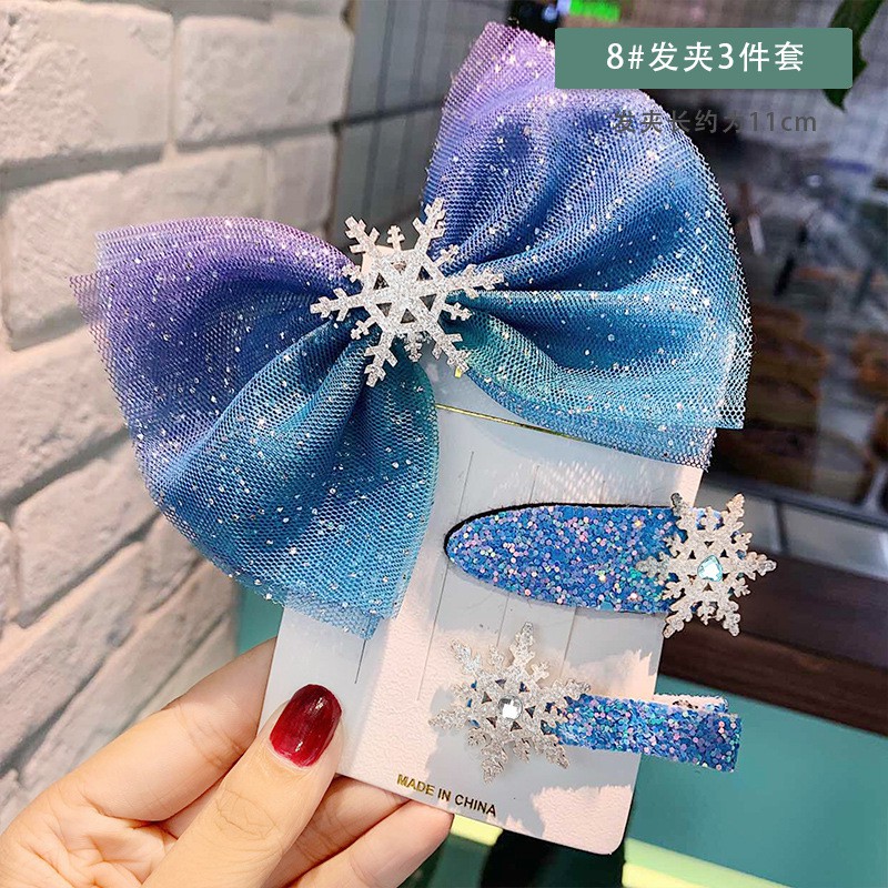 [Frozen] Kẹp Tóc Công Chúa Elsa Thời Trang Cho Bé|Dây Cột Tóc Nơ Thời Trang Cho Nữ