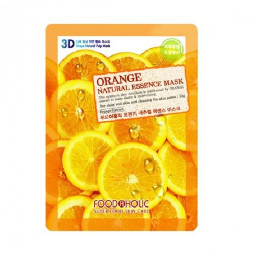 [CHÍNH HÃNG] Bộ 10 Gói Mặt Nạ Dưỡng Da Mịn Màng 3D Foodaholic Orange Natural Essence Mask 23ml x10