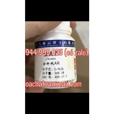 Hoá chất CURCUMIN CAS 458-37-7 C21H20O6 lọ 5g
