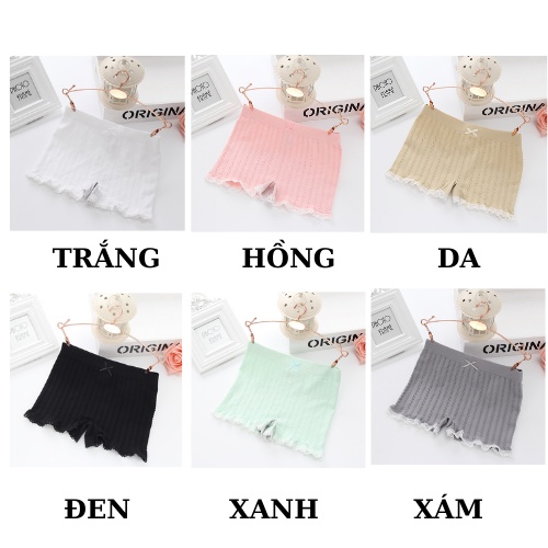 Quần Mặc Trong Váy FREESHIP Quần Lót Mặc Váy Coton Dệt Gân Cao Cấp AMY BRA -Q450