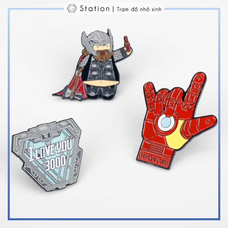 Pin cài áo hình I love you 3000 series Marvel Avengers - GC252