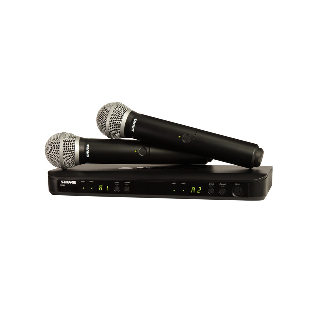 Micro không dây Shure BLX288A/PG58 - Hàng chính hãng - Micro Shure dành cho phòng trà, hội thảo và Karaoke