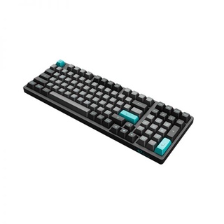Bàn phím cơ AKKO 3098B - Multi-modes Black & Cyan (Bluetooth 5.0/Wireless 2.4Ghz/Hotswap/Foam tiêu âm/AKKO CS Jelly Sw)