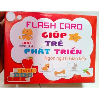 (Loại 1)Bộ thẻ học thông minh 300 câu hỏi - trả lời cho bé phát triển tư duy