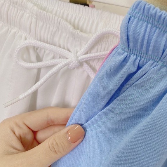 Quần Short Đùi 3 Sọc Unisex nam nữ ống rộng cạp chun 3 màu PIGISTORE Mã 16