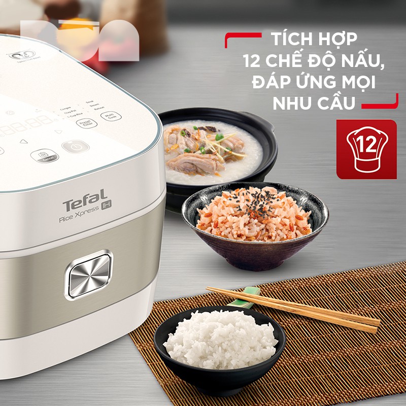 Nồi cơm điện cao tần Tefal - RK762168 - 1.5L - Thương hiệu Pháp