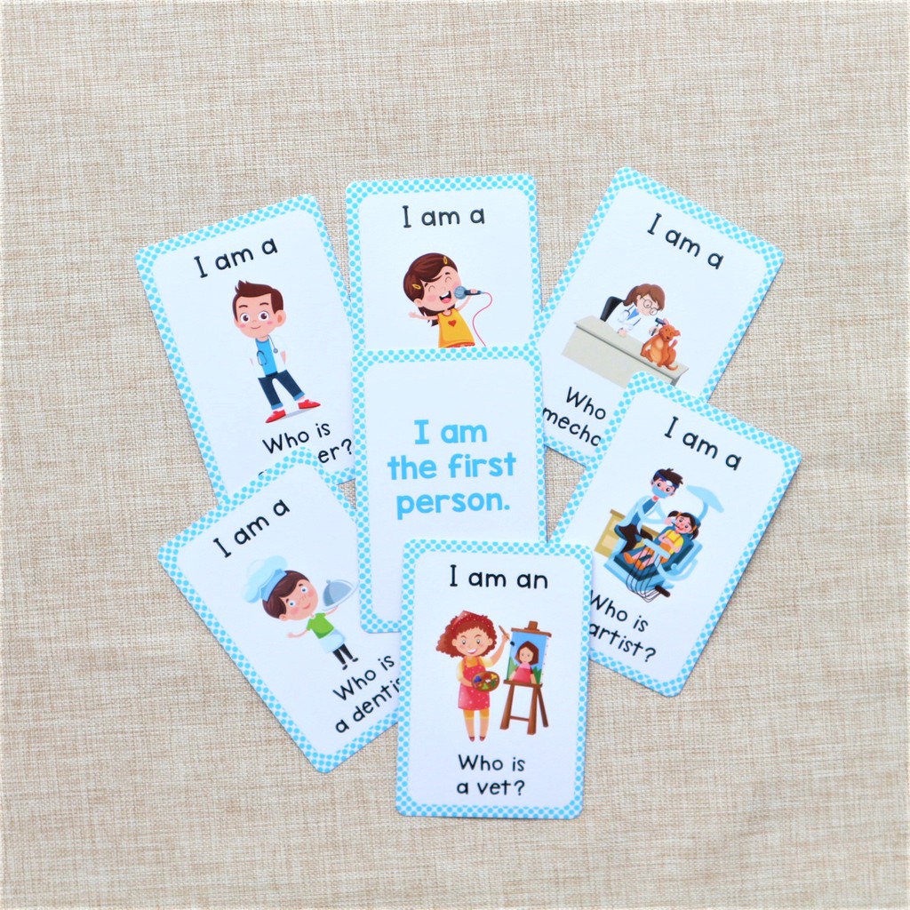 Bộ Thẻ Bài Domino / Flashcard / Clipcard Tiếng Anh Cho Bé